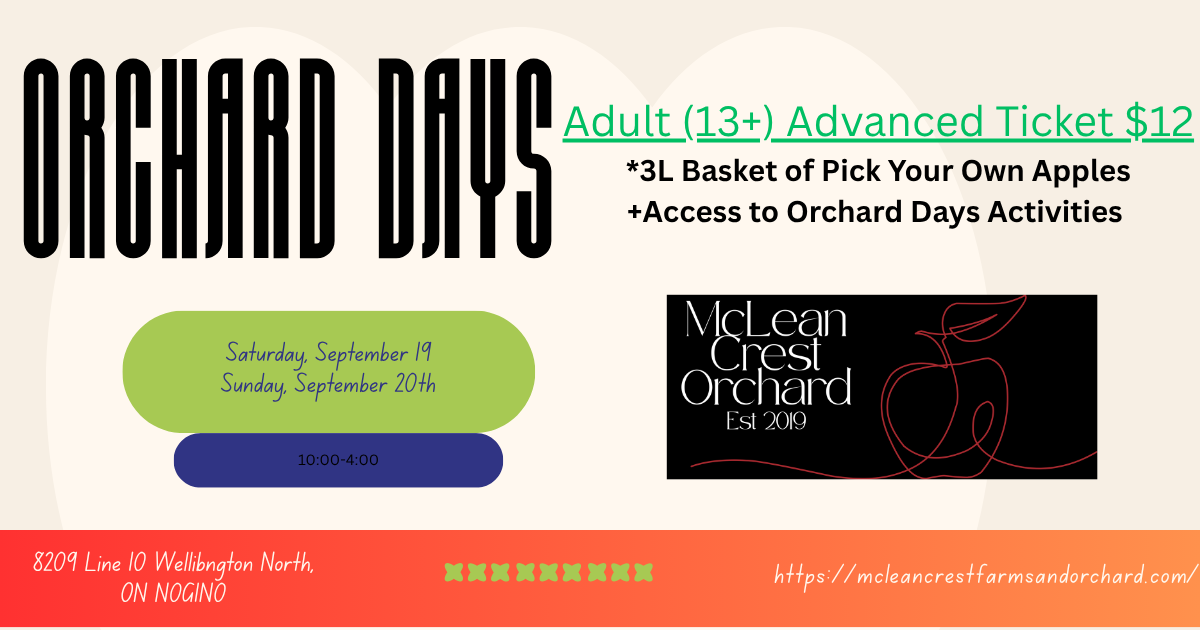 Orchard Days Adult Advanced Ticket