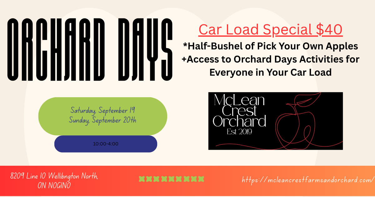 Orchard Days Car Load Entry